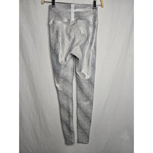 Peloton Pants - Peloton Show Up Silver Foil Printed Athletic Leggings Womens SMALL